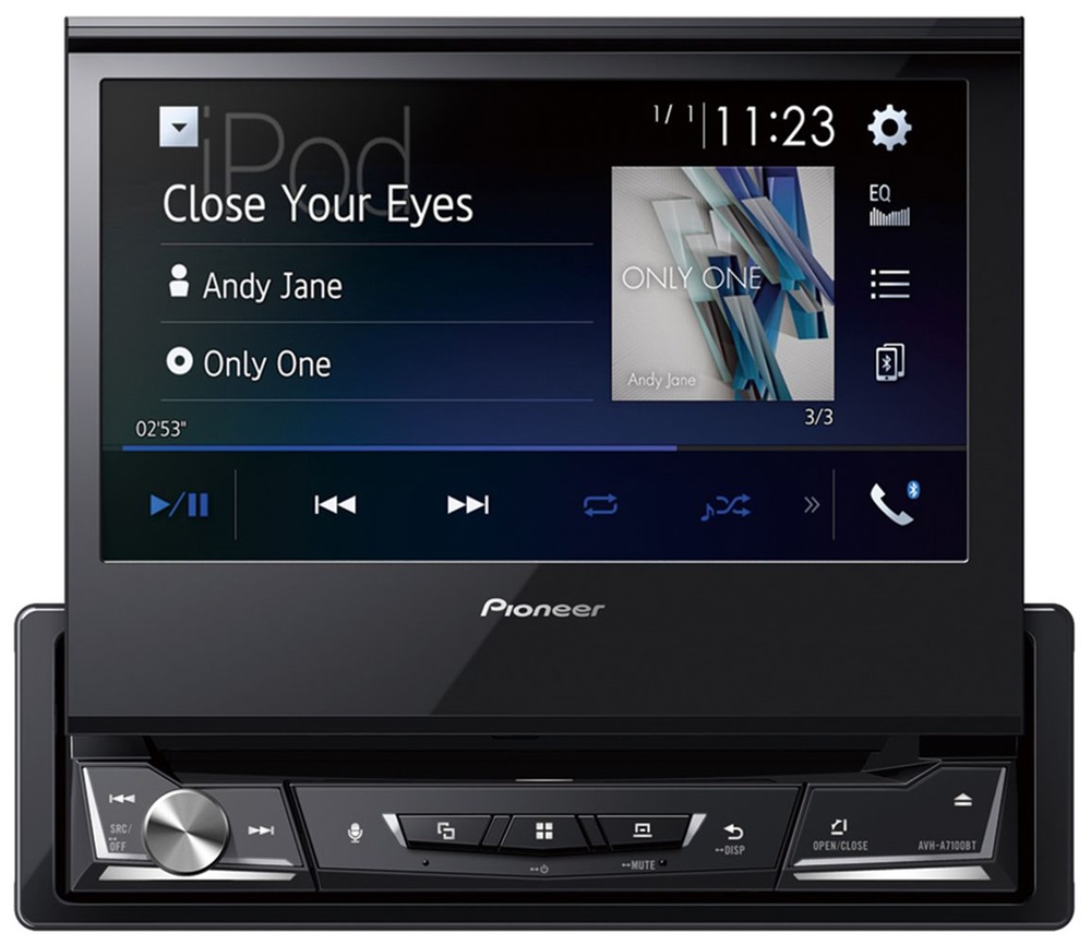 Pioneer AVH-A7100BT 7" LCD-s Bluetooth/DVD/USB autóhifi fejegység