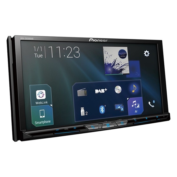 Pioneer AVH-Z9200DAB 7" LCD-s DAB/Bluetooth/Wi-Fi/DVD/USB/AUX autóhifi fejegység
