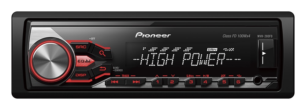 Pioneer MVH-280FD 4x100 Watt nagy teljesítményű autóhifi fejegység