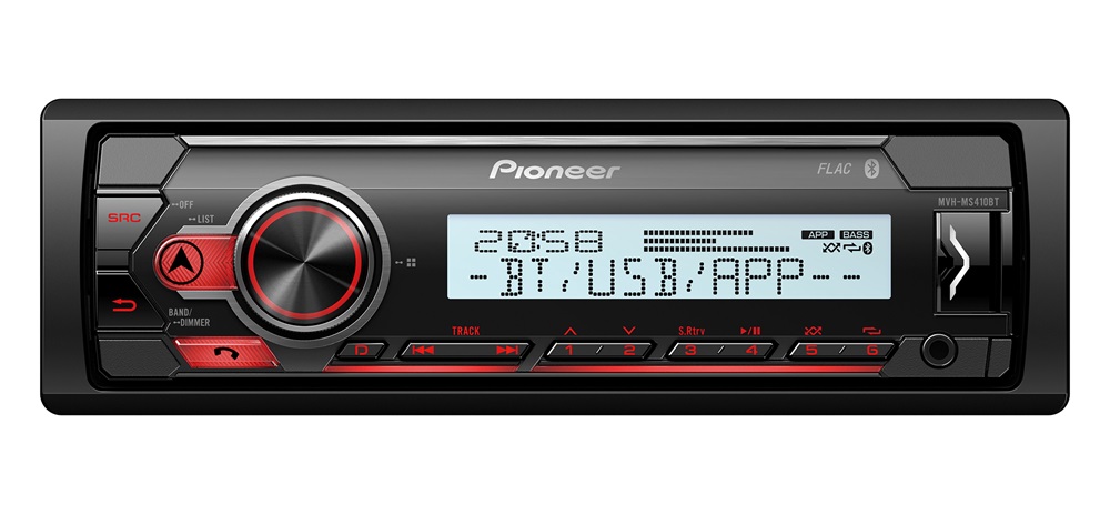 Pioneer MVH-MS410BT mechanika nélküli hajós fejegység