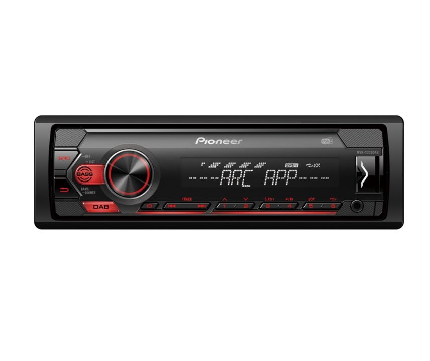 Pioneer MVH-S220DAB DAB/DAB+/USB mechanika nélküli autóhifi fejegység