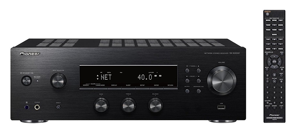 Pioneer SX-N30AE-B fekete hálózati lejátszó és sztereó erősítő