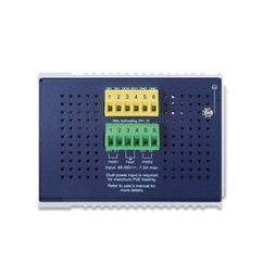 PLANET IGS-20160HPT DIN sínre szerelhető 16x GbE LAN 802.at PoE+ 2x 1G/2.5G SFP L3 menedzselhető ipari PoE switch