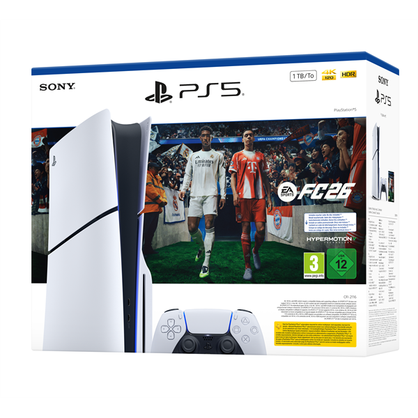 PlayStation®5 1TB lemezes játékkonzol (slim) FC 26 Bundle játékkonzol csomag
