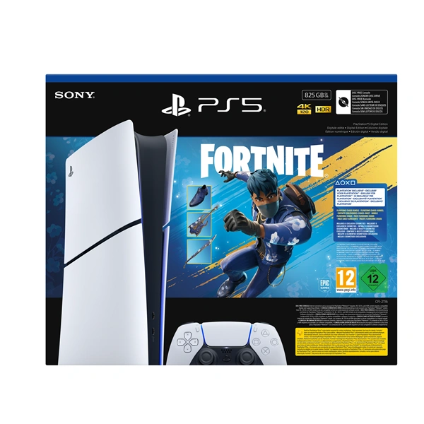 PlayStation®5 Digital Edition (slim) E-Chassis Fortnite Flowering Chaos Bundle játékkonzol csomag