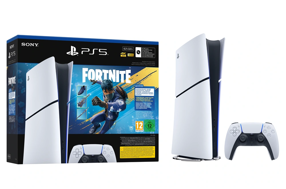 PlayStation®5 Digital Edition (slim) E-Chassis Fortnite Flowering Chaos Bundle játékkonzol csomag