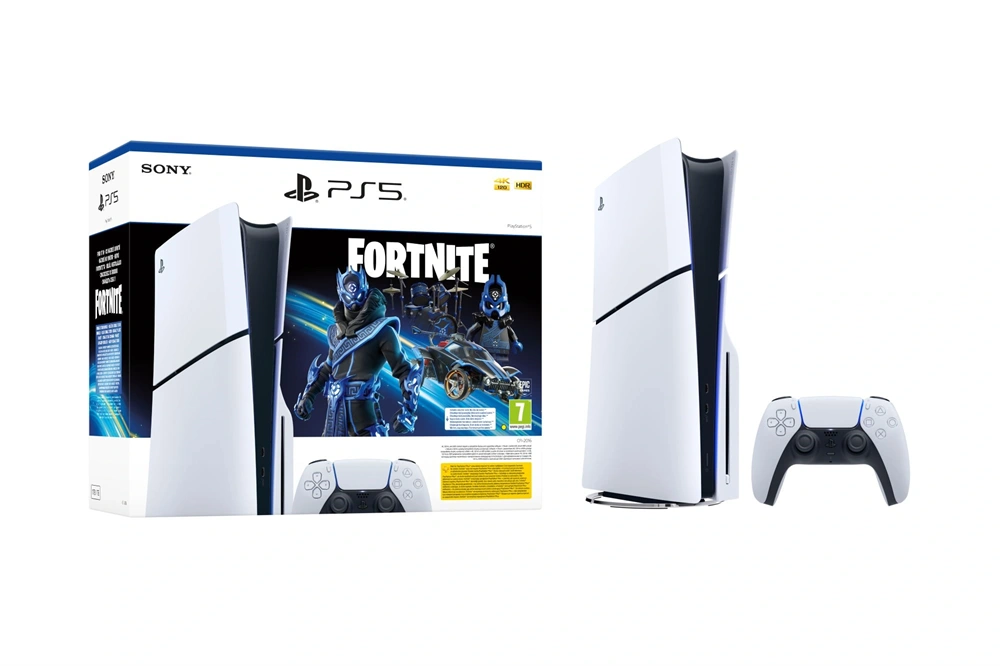 PlayStation®5 1TB lemezes (slim) Fortnite Bundle játékkonzol csomag (Újszerű)