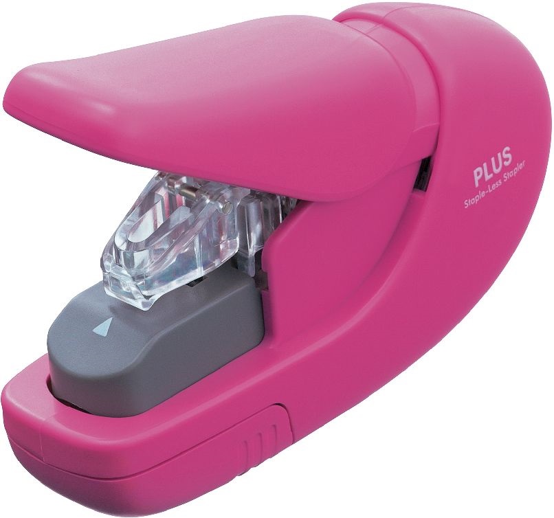 Plus Japan kézi kapocsmentes pink tüző- és lyukasztógép