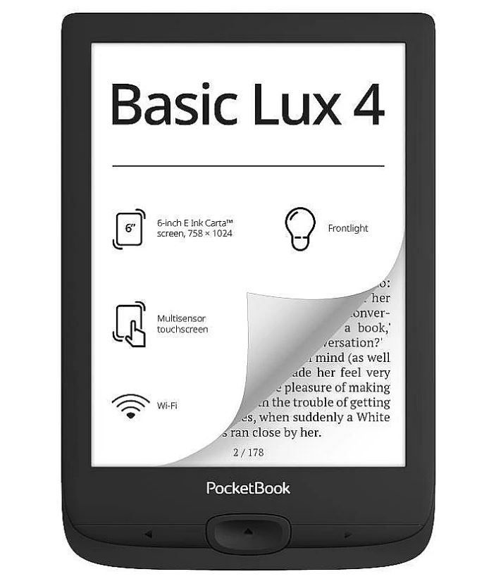 PocketBook PB618 Basic Lux4 6" fekete E-Book olvasó