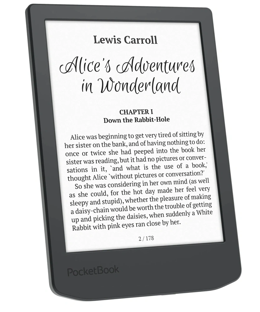 PocketBook PB619 VERSE LITE Midnight 6" (512MB/8GB, 1000mAh, wifi, USB-C) E-Book olvasó