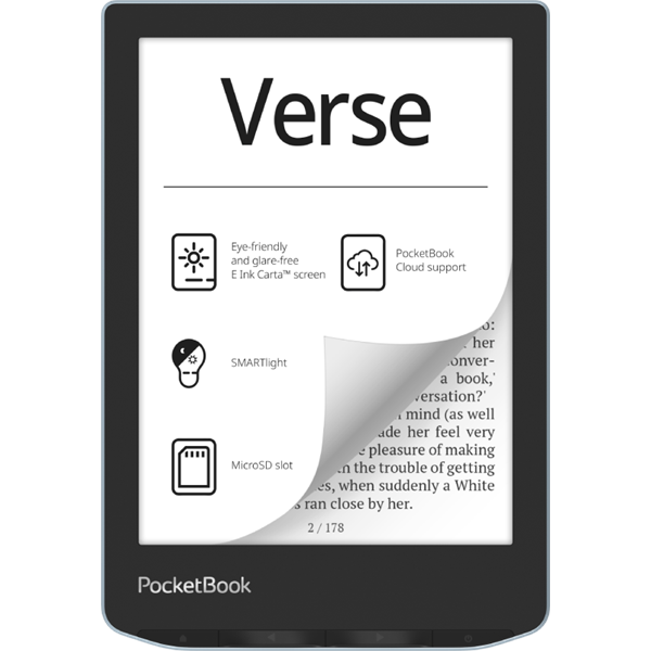 PocketBook PB629 Verse 6" világoskék E-Book olvasó