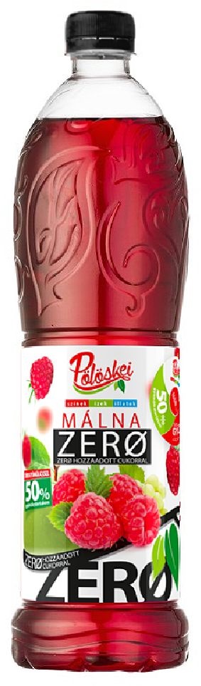 Pölöskei 1 L ZÉRÓ DRS egyutas visszaváltási díjas 50% málna szörp