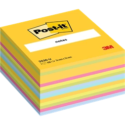 Post-it 76x76mm 450lapos ultra öntapadós szivárványszínű kockatömb 100% PEFC, SGSCH-PEFC-COC-110078