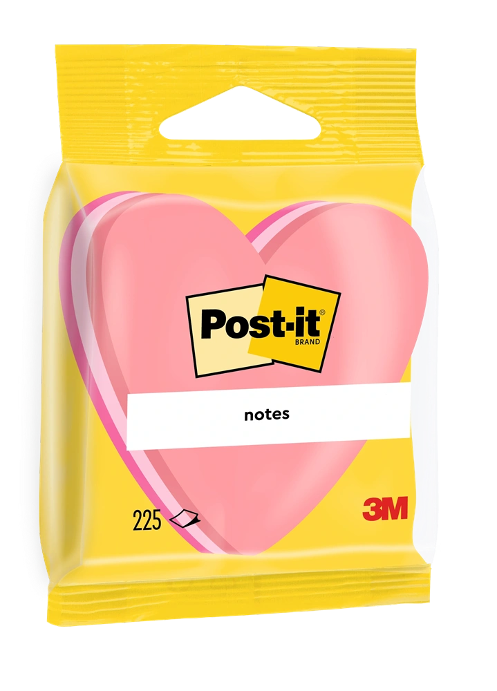 Post-it szív alakú öntapadós jegyzettömb 100% PEFC, SGSCH-PEFC-COC-110078