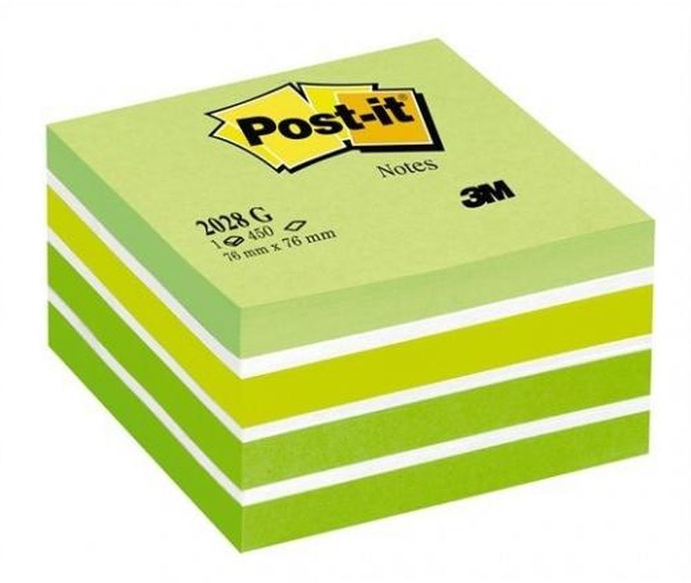 3M Post-it 2028 G 76x76mm 450lapos zöld jegyzettömb