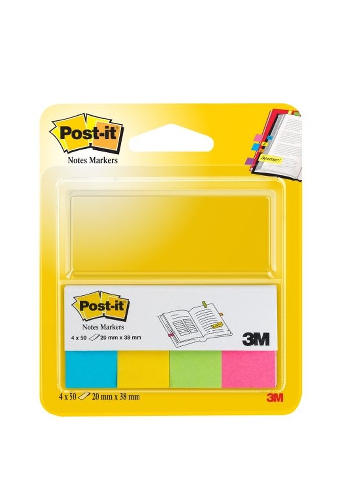 Post-it 670-4U 20×38mm 4×50db színes jelölőlap