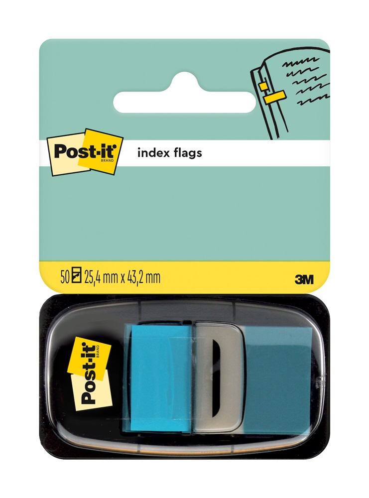 Post-it 680-23 25x43mm öntapadós 50db élénk kék jelölőcímke