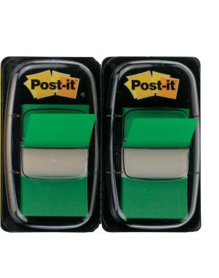 Post-it 25x43mm öntapadós 2x50db zöld jelölőcímke
