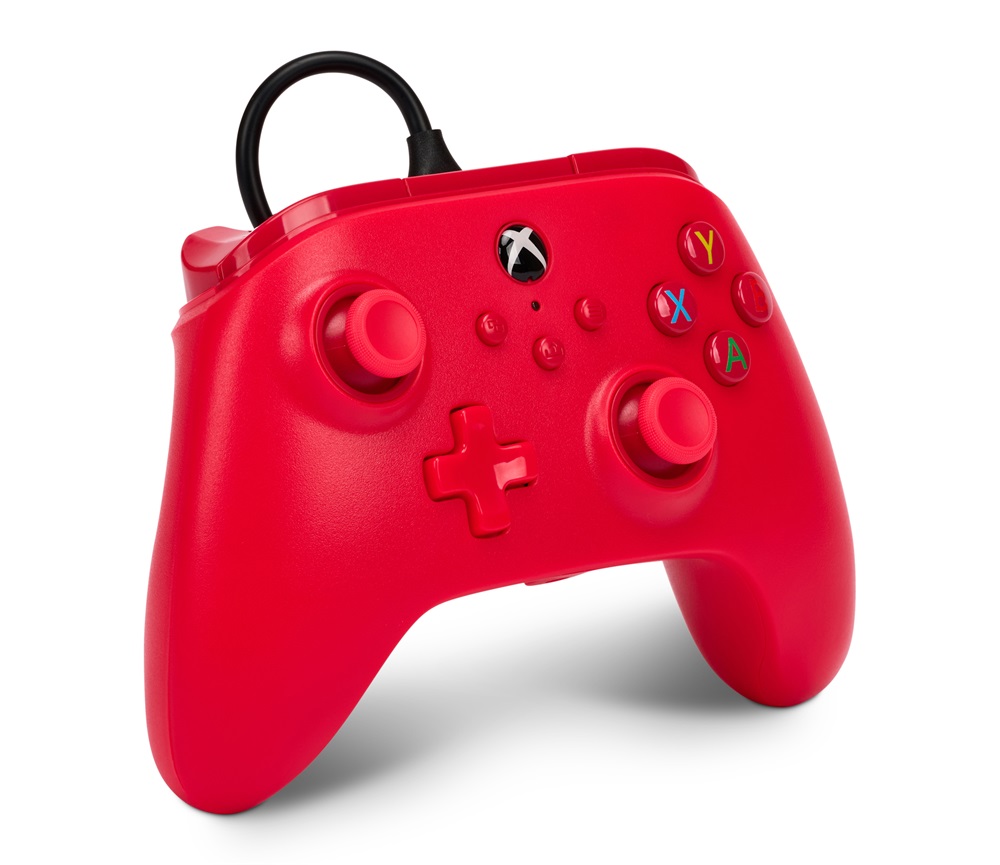 PowerA 1519366-01 Xbox Series X|S/Xbox One vezetékes piros kontroller