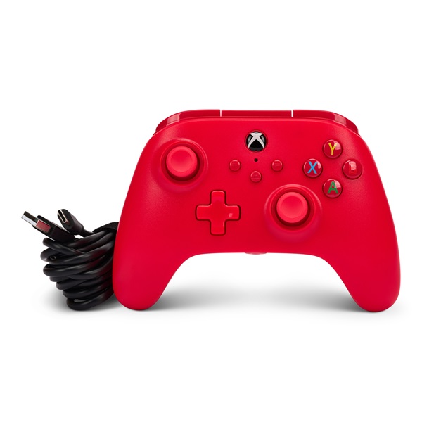 PowerA 1519366-01 Xbox Series X|S/Xbox One vezetékes piros kontroller