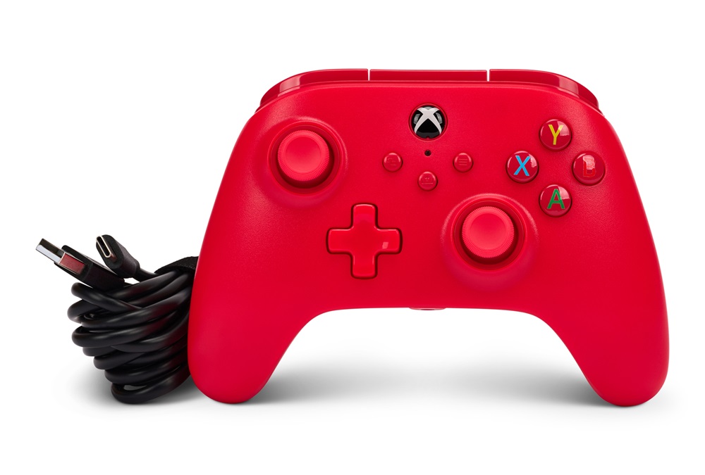 PowerA 1519366-01 Xbox Series X|S/Xbox One vezetékes piros kontroller