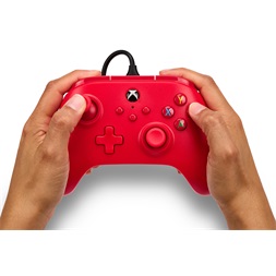 PowerA 1519366-01 Xbox Series X|S/Xbox One vezetékes piros kontroller
