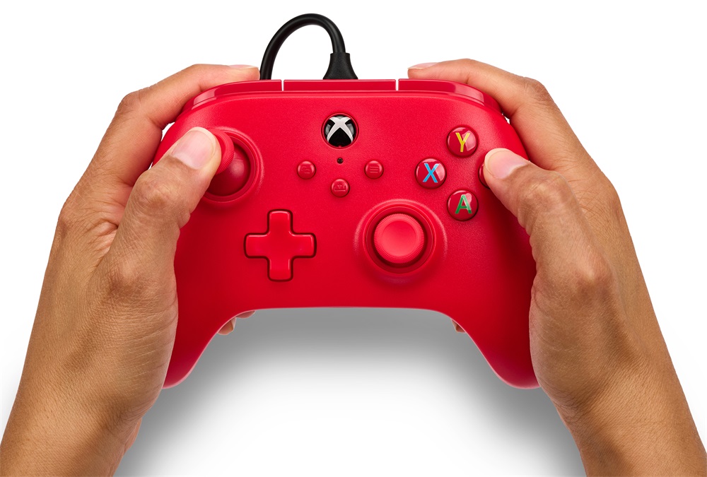 PowerA 1519366-01 Xbox Series X|S/Xbox One vezetékes piros kontroller