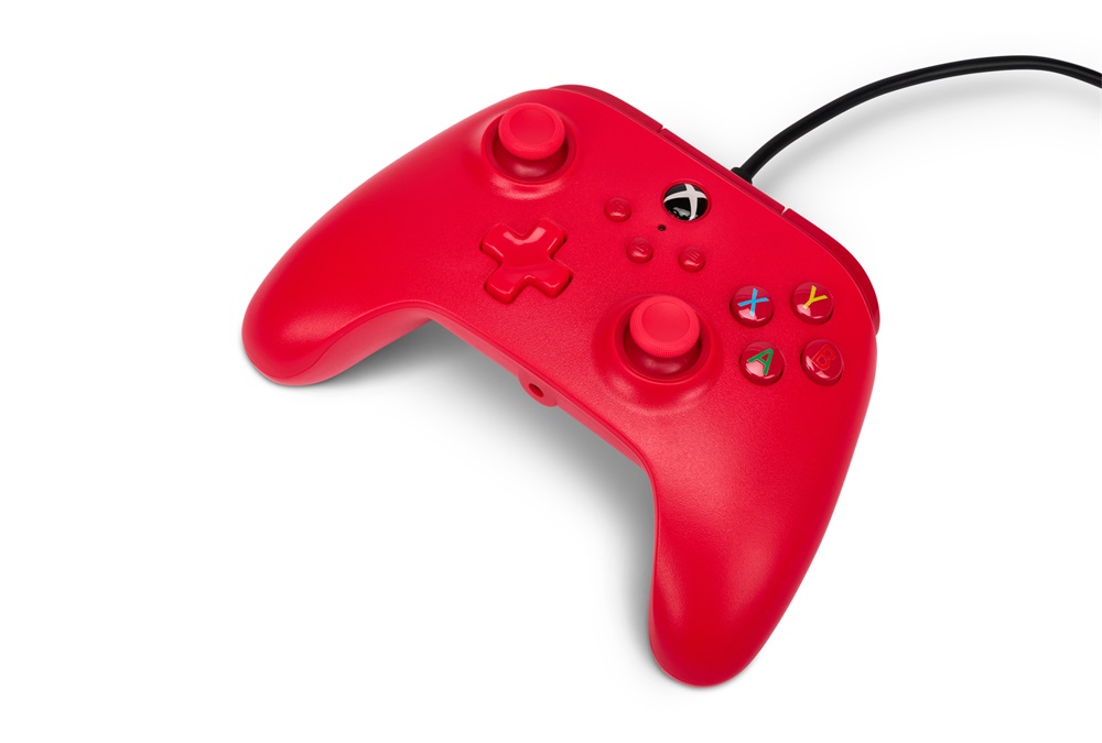 PowerA 1519366-01 Xbox Series X|S/Xbox One vezetékes piros kontroller