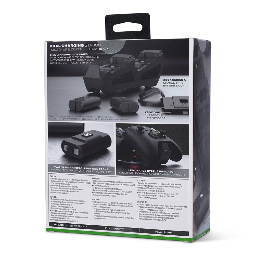 PowerA 1519564-01 Xbox Series X|S/Xbox One Dual Charger fekete dokkoló töltőállomás