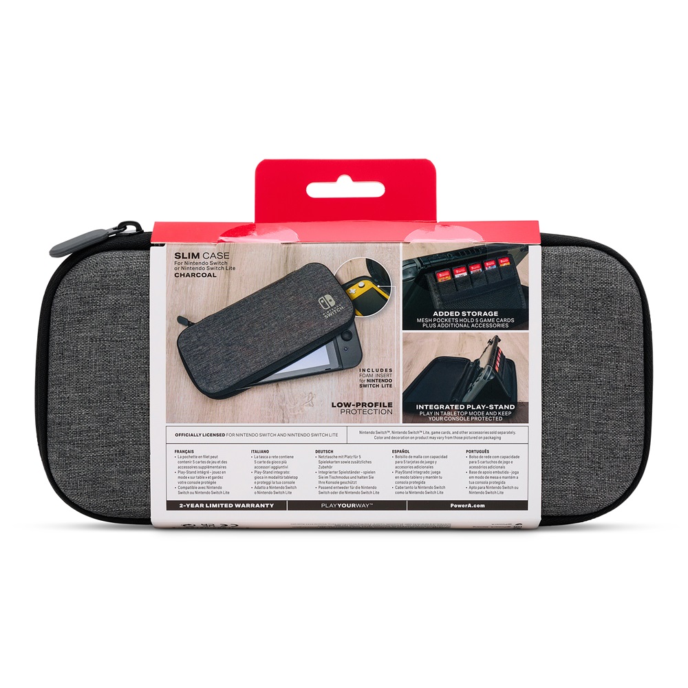 PowerA 1522651-01 Nintendo Switch/Lite grafit vékony védőtok
