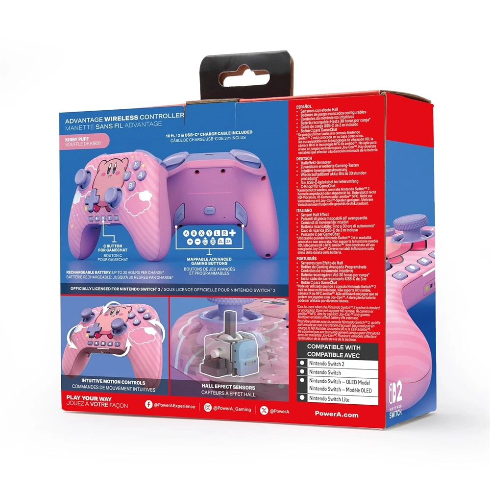 PowerA Advantage Kirby Puff vezeték nélküli kontroller