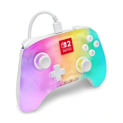 PowerA Advantage Lumectra fehér Nintendo Switch 2 vezetékes kontroller