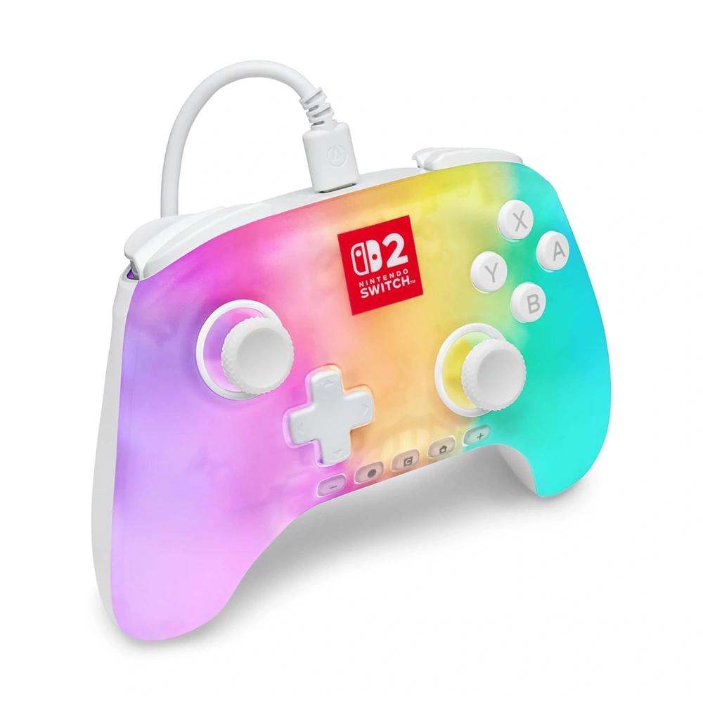 PowerA Advantage Lumectra fehér Nintendo Switch 2 vezetékes kontroller