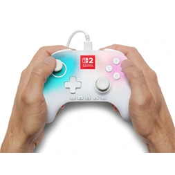 PowerA Advantage Lumectra fehér Nintendo Switch 2 vezetékes kontroller