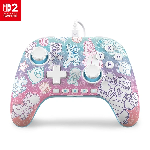 PowerA Advantage Mushroom Kingdom Nintendo Switch 2 vezetékes kontroller