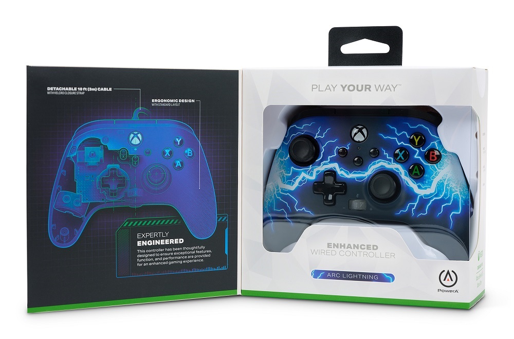 PowerA 1521745-01 Enhanced Xbox Series X|S/Xbox One/PC vezetékes Arc Lightning kontroller