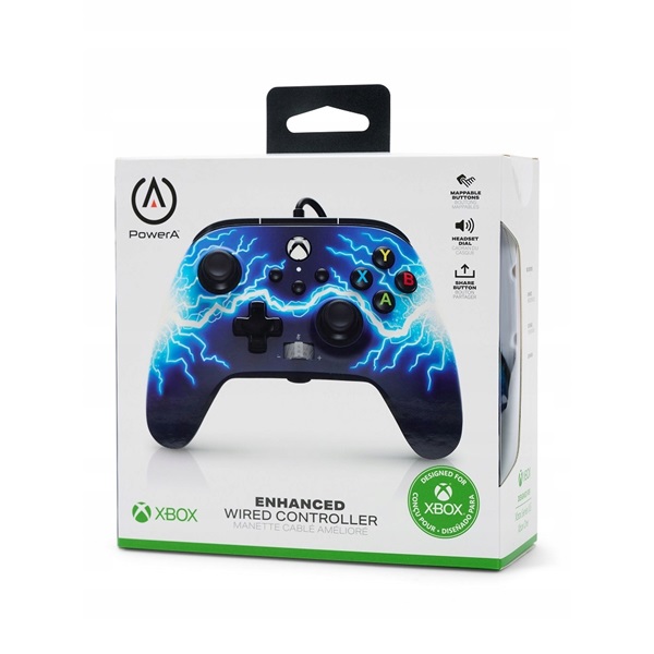 PowerA 1521745-01 Enhanced Xbox Series X|S/Xbox One/PC vezetékes Arc Lightning kontroller