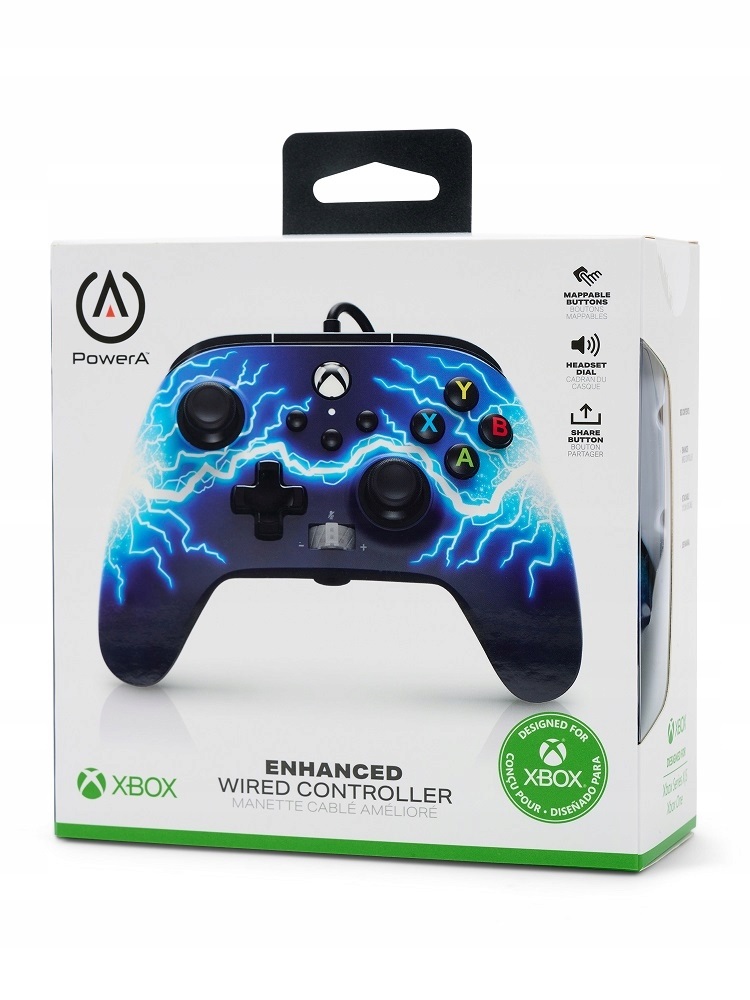 PowerA 1521745-01 Enhanced Xbox Series X|S/Xbox One/PC vezetékes Arc Lightning kontroller