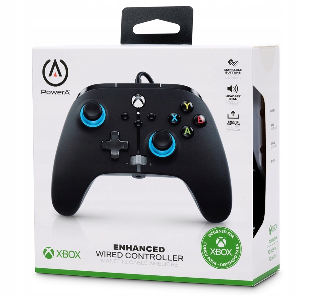 PowerA 1518817-01 Enhanced Xbox Series X|S/Xbox One/PC vezetékes fekete-kék kontroller