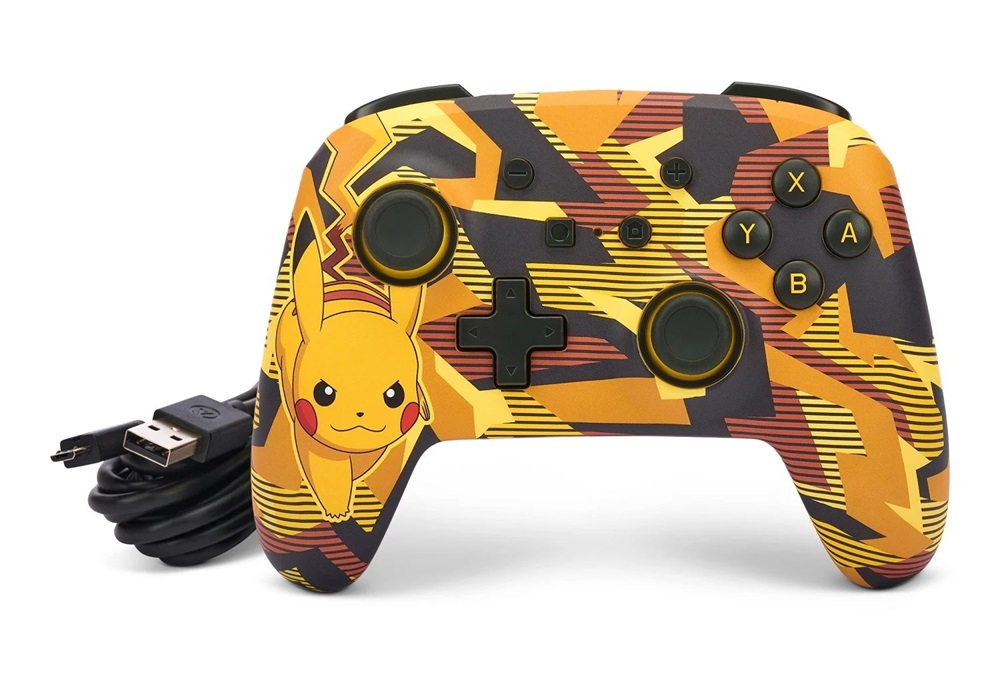 PowerA NSGP0094-01 Enhanced Nintendo Switch vezetékes Camo Storm Pikachu kontroller