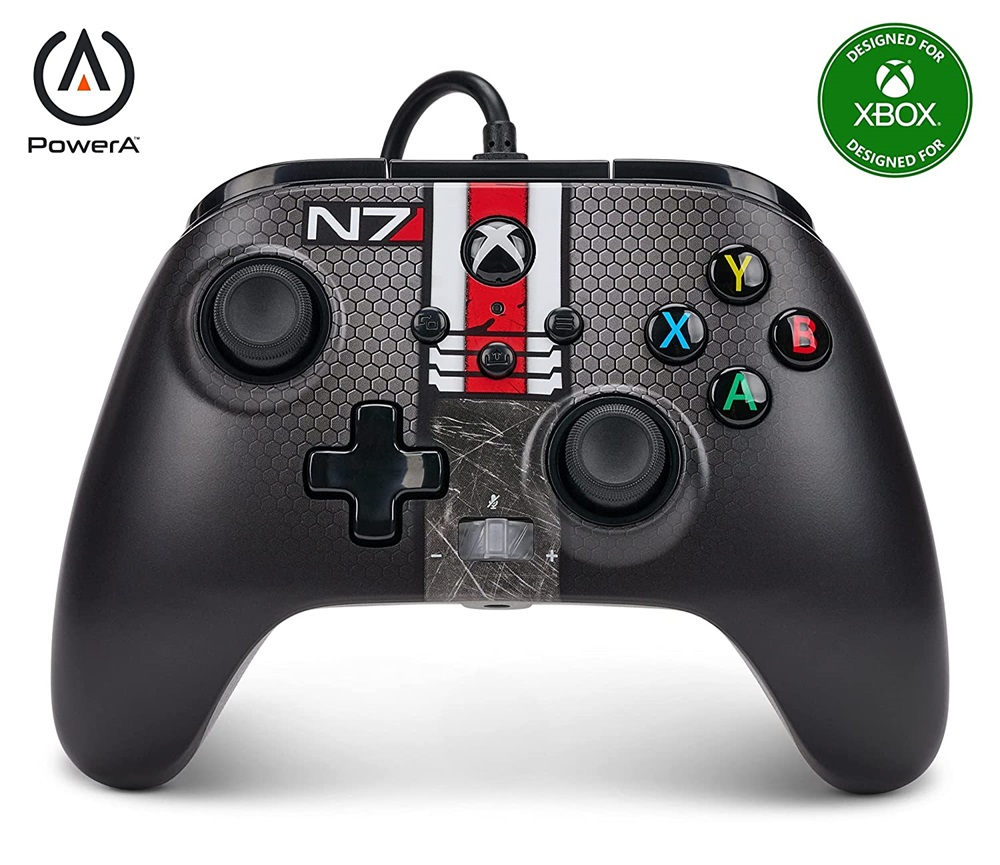 PowerA 1524523-01 Enhanced Xbox Series X|S/Xbox One/PC vezetékes Mass Effect N7 kontroller
