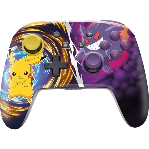 PowerA NANO Enhanced Nintendo Switch Pikcahu vs Gengar kis méretű vezeték nélküli kontroller
