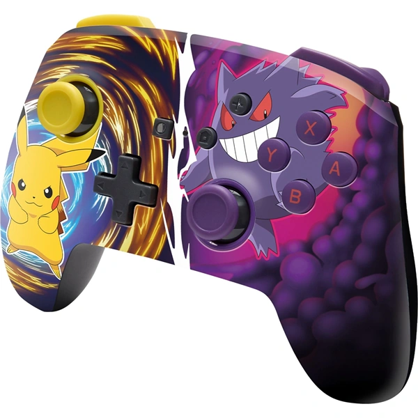 PowerA NANO Enhanced Nintendo Switch Pikcahu vs Gengar kis méretű vezeték nélküli kontroller