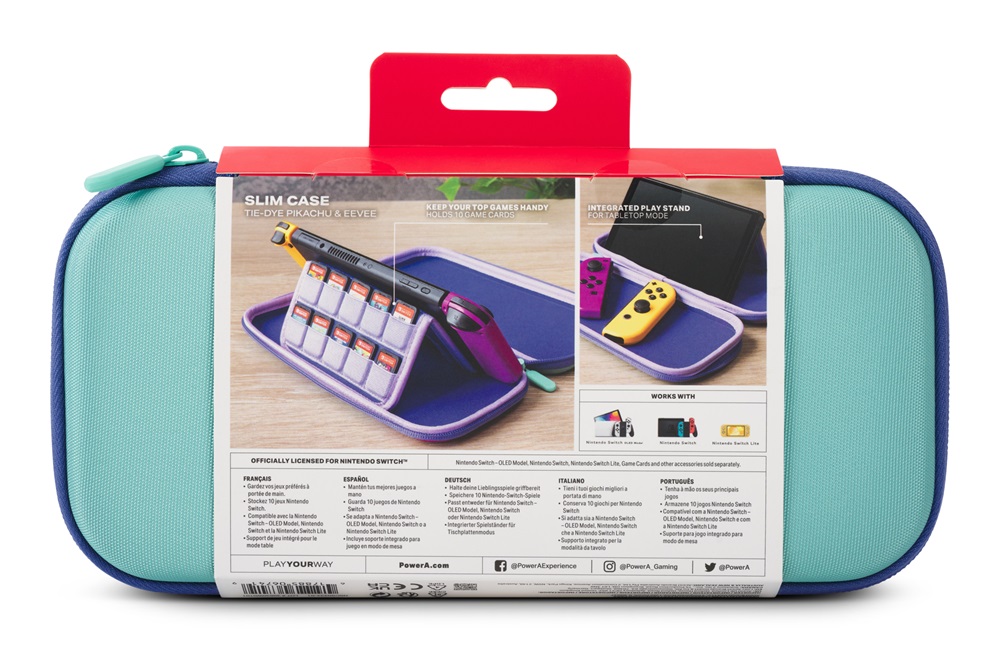 PowerA NSCS0234-01 Slim Nintendo Switch/OLED/Lite Tie-Dye Pikachu & Eevee védőtok