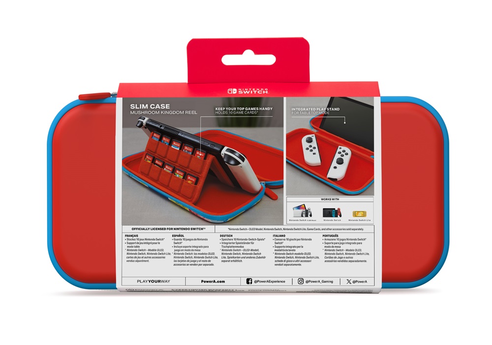 PowerA NSCS0305-01 Nintendo Switch/OLED/Lite Mushroom Kingdom Reel védőtok