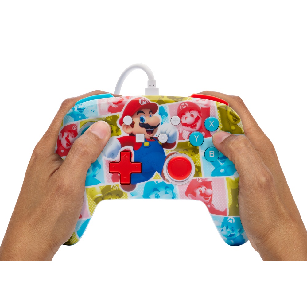 PowerA NSGP0282-01 Enhanced Nintendo Switch vezetékes Mario Hero Reel kontroller