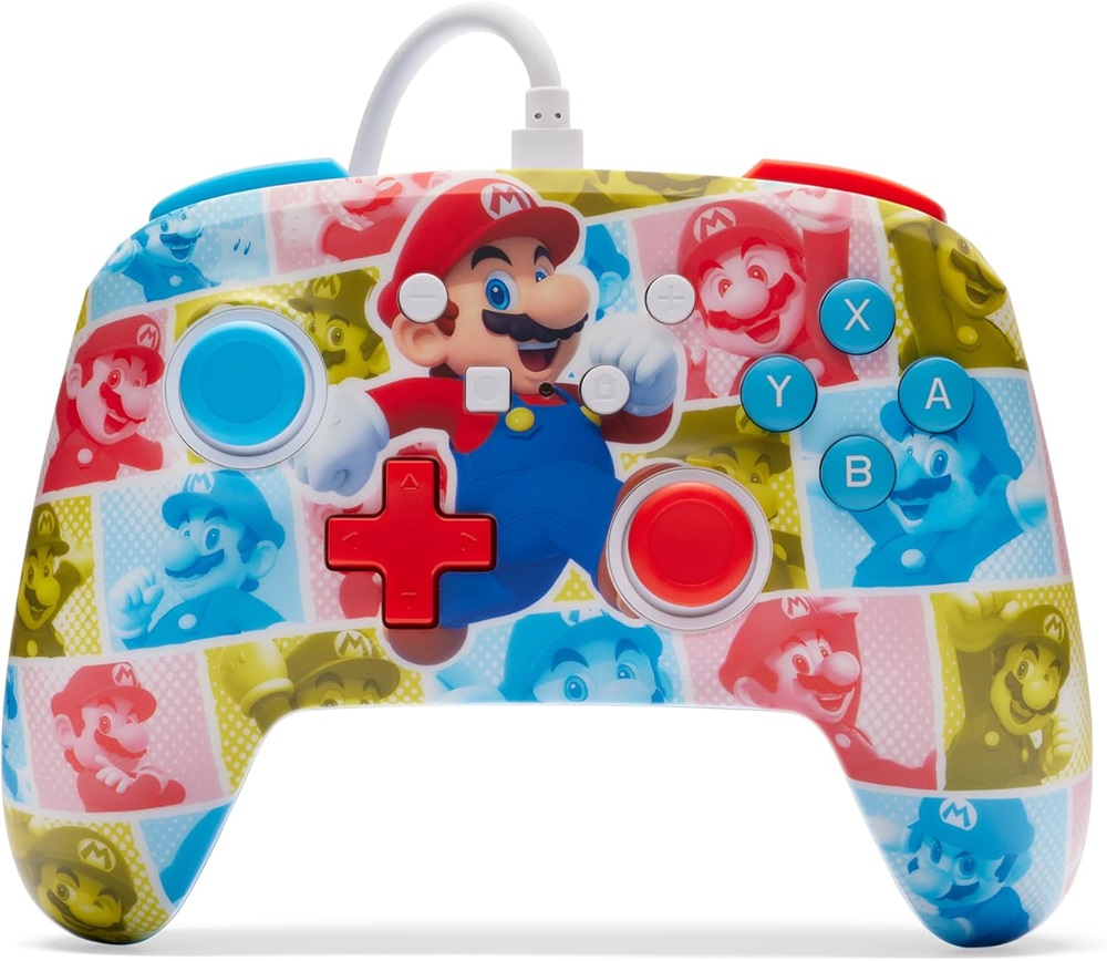 PowerA NSGP0282-01 Enhanced Nintendo Switch vezetékes Mario Hero Reel kontroller