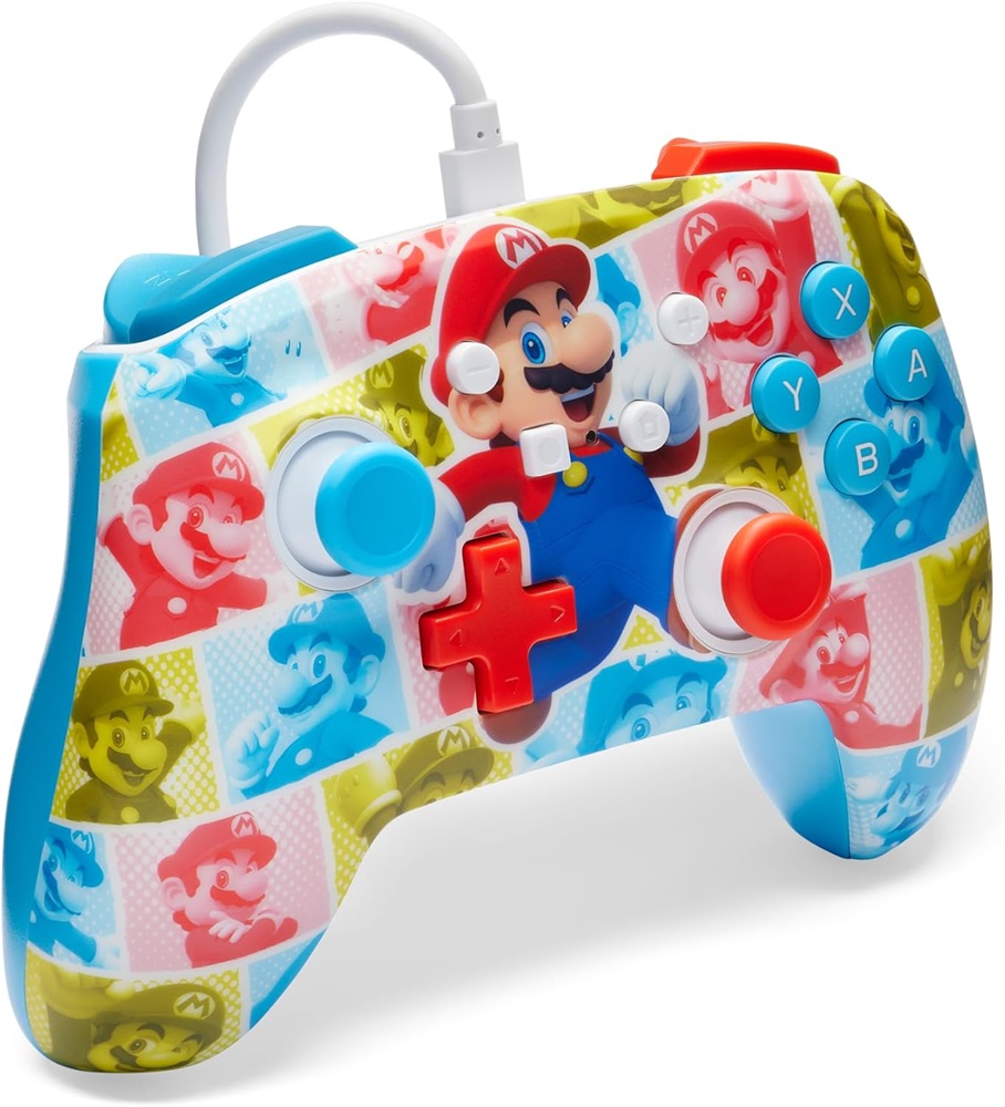 PowerA NSGP0282-01 Enhanced Nintendo Switch vezetékes Mario Hero Reel kontroller