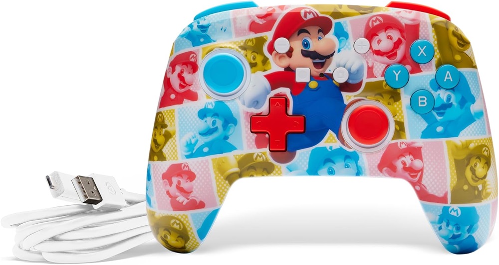 PowerA NSGP0282-01 Enhanced Nintendo Switch vezetékes Mario Hero Reel kontroller