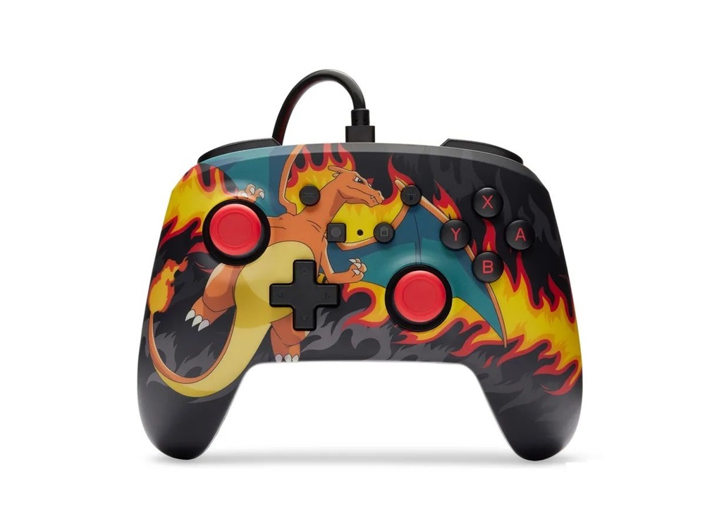 PowerA NSGP0283-01 Enhanced Nintendo Switch vezetékes Charizard Firestorm kontroller